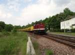 202 703-5 mit einem Schotterreinigungszug zu sehen am 21.05.15 in Plauen-West.