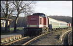 Endbahnhof Stapelburg am 21.12.1994 um 11.45 Uhr.