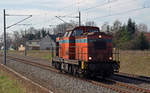 203 003 der Stahlwerke Thüringen rollte am 25.03.17 Lz durch Braschwitz Richtung Magdeburg.