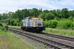 LZ aus Richtung Mühlacker kommend, hier Maulbronn West durchfahrend ist die SGL V180.05 alias 1203 161-5 in Richtung Bretten unterwegs. 31.05.2022