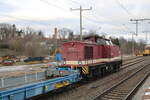 PRESS 204 271-1 (92 80 1203 226-6 D-PRESS) am 04.02.2023 im Bauzugeinsatz in Neudietendorf.