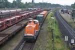 Locon 212 hing am Ende eines Containerzuges der am 11.07.2009 den Seelzer Rbf.