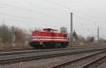 203 213-4 (V100.01) der HGB als Tfzf in Fahrtrichtung Norden. Aufgenommen am 18.11.2011 in Eschwege West.