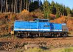 203 128-4 SLG im Frankenwald bei Steinbach am 03.11.2014.