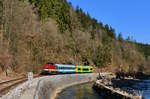 204 237 mit einem Alex Wagen und 650 071 am 12.03.2017 bei Teisnach.