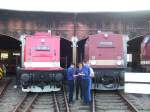 V 100 025 und BR 112 326-4 beim Heitzhausfest am 26.08.07 im SEM.