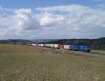 204 016 und 204 022 der Press mit einem Containerzug, hier am 13.04.13 in Ruppertsgrn