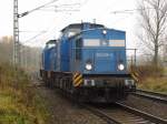 Am 13.11.2014 Rangierfahrt von der 204 036-6 und die 204 010-6 von der Press bei Borstel bei Stendal .