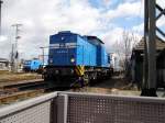 Am 03.04.2015 Rangierfahrt von der 204 012-4 und die 76 110 von der Press in Stendal .