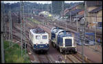 150138 ist hier am 13.8.1993 um 11.39 Uhr im Bahnhof Hasbergen zu sehen.
