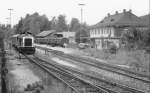 Im September 1987 hatte 211 201 die Umbauwagen nach Beilngries gebracht. Blick nach Norden auf den  neuen  Bahnhof, der erst 1937 mit der Verbindungsbahn nach Eichsttt entstanden ist.