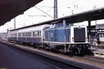 211 208 mit N 6111 nach Miltenberg im Hbf. Aschaffenburg - 22.04.1994
