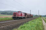 211 051-8 mit einem Schüttgutzug am 14.09.2023 bei Kerzell in Richtung Schlüchtern unterwegs.