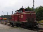 D25 (ehemalige DB 211 345-4) der Bentheimer Eisenbahn AG auf Bahnhof Bentheim Nord dam 9-7-2012.