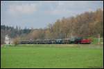 212 084 und 64 419 waren am 26.04.08 Vorspann fr DLr 92865 von Crailsheim nach Aulendorf, aufgenommen am Km 12,2 der Oberen Jagsttalbahn (KBS 786) bei Rindelbach.