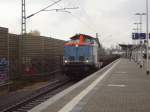 212 297-6 der NBE mit Gterzug in Richtung Kln in Spich. 27.10.08