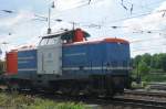 Einen Moment nicht aufgepasst und schon hatte ich sie im Rcken: 212 270-3 der NBE (Nordbayerische Eisenbahn) in Ausfahrt Gremberg Gbf Richtung Kln-Kalk. (18.05.2009).