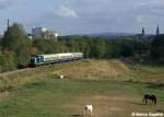 212 376 verlsst am 01.09.12 mit einem Kurhessenbahnsonderzug nach Brillon Korbach.