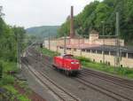 212 265-3 durchfhrt am 24. Mai 2013 solo Kronach in Richtung Saalfeld.