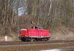 212 034 zusehen am 14.03.14 bei der Durchfahrt in Marktredwitz.