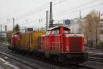 DB Services 212 034 mit Putzzug und DB Services 212 317 am 10.11.13 in Mnchen-Heimeranplatz.