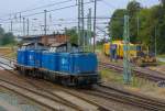 EGP Lok’s der BR 212 beim Umsetzen vom Nebengleis auf eines der Hauptgleise in Bergen. - 04.09.2015 