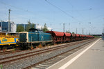 DB 212 329 wurde beim Bauzugeinsatz in Hürth-Kalscheuren fotografiert.