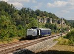 Die 212 249 mit einem Leerreisezug am 10.09.2016 unterwegs bei Hagenacker.