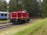 RSBG 213 334  Marion  am 01.05.2017 im Bahnhof Rennsteig.