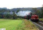 Rennsteigbahn 213 339 + 03 1010 vor Sonderzug Budapest - Passau - Ilmenau / Berlin auf der Rckfahrt vom 8.