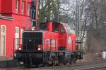 Die CC-Logistics 262 005 alias 214 005 am 2.3.12 als Lz bei der Durchfahrt durch Ratingen-Lintorf.