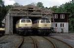 215 009 + 215 069  Freudenstadt Hbf  26.05.83  