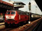 215 124-9 auf Trier Hauptbahnhof am 4-8-1994. Bild und scan: Date Jan de Vries. 