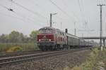 Am 31.10.2016 fuhr 216 224-6 mit dem DPE 13481 (Zürich HB - Nürnberg Hbf)von Basel bis zum Zielbahnhof wieder von der Schweiz zurück. Hier war sie bei Müllheim (Baden) in Richtung Freiburg (Breisgau) unterwegs.