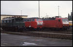 Tag der offenen Tür im BZA Minden am 29.8.1992: E 0422, 216067 und 120122 gehörten zu den ausgestellten Lokomotiven.