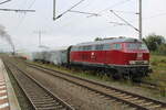 T4R 216 224-6 (92 80 1216 224-6 D-BDMW) als Unterstützung am DPE 68873 von Leipzig-Plagwitz nach Meiningen, am 02.09.2023 in Neudietendorf. Zuglok war die EMBB 52 8154-8.