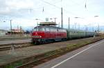 Der Sonderzug aus Lbeck erreicht am 28.11.09 den Leipziger Hbf.