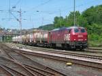 Am 5.Juni kam die 200085 der OHE (ex DB 216 121) mit einem Containerzug aus Mnchehof in den Bahnhof Kreiensen und rangierte ihren Zug dort, um dann weiter Richtung Hannover fahren zu knnen.