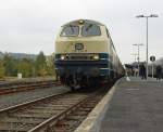 Zum Streckenfest der Kurhessenbahn rollten zwischen Frankenberg(Eder) und Marburg zur Abwechslung statt der blichen 646er und 628er mal wieder Lokbespannte Zge.