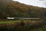 216 224-6 und 218 470-3 mit dem RE 36587 (Herzhausen-Frankenberg (Eder)) bei Viermnden 23.10.10