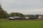 216 224 am 22.10.2010 mit Gterzug bei Kernbach