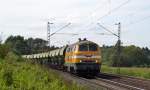 216 032-3 mit einem Ganzzug Fcs am 03.09.2014 bei Einbeck-Salzderhelden