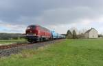 216 224 zu sehen am 30.04.15 mit einem Kesselzug in Mehltheuer.