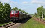 Die 216 224-6 von der IGE fährt am 17.05.2015 mit dem DPE 2086 (Dresden Hbf - Passau Hbf) durch Zwickau Pölbitz.