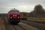 Umsetzten der OHE 200085 (216 121) in Bischofswerda am 02.12.2015.