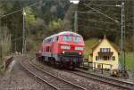 Fast unhörbar hat sich überraschend 217 012 der Pfalzbahn auf der sauber freigschnittenen Schwarzwaldbahn angeschlichen.