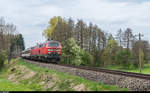 218 452 an der Spitze von EC 194 München - Zürich zwischen Wangen im Allgäu und Hergatz.