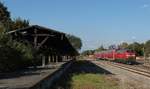 Auf Grund von Gleisbauarbeiten zwischen Aulendorf und Ravensburg endete die Fahrt von 218 496-8 mit dem IRE 63429 aus Stuttgart am 30.09.2016 vorzeitig in Aulendorf.