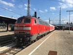 Am 24.06.17 kam 218 491 mit 4 n Wagen aus Neustadt (Schwarzw) in Ulm Hbf eingefahren.