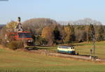 218 460-4 als Tfzf 91340 (Neustadt(Schwarzw)-Crailsheim) bei Löffingen 1.11.17